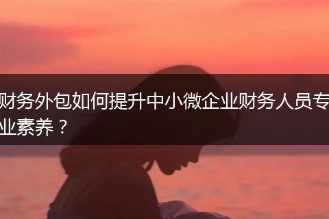 财务外包如何提升中小微企业财务人员专业素养?