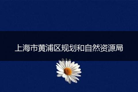 上海市黄浦区规划和自然资源局
