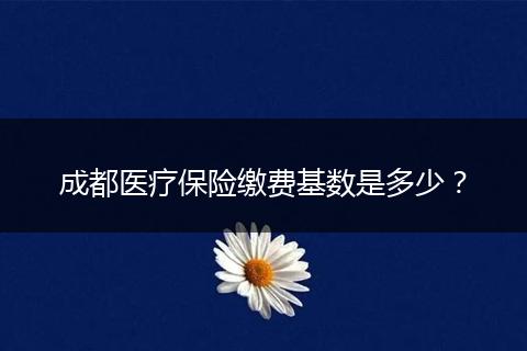 成都医疗保险缴费基数是多少?