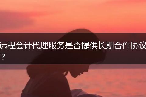 远程会计代理服务是否提供长期合作协议？