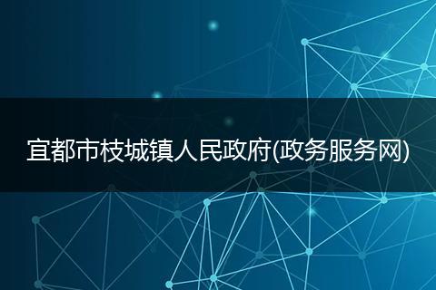 宜都市枝城镇人民政府(政务服务网)