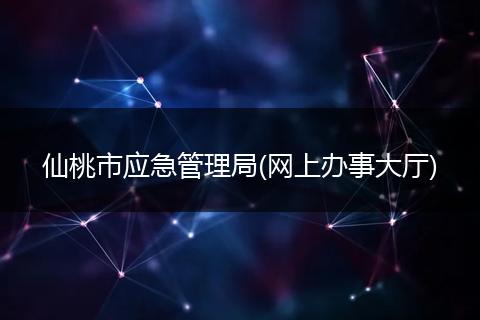 仙桃市应急管理局(网上办事大厅)