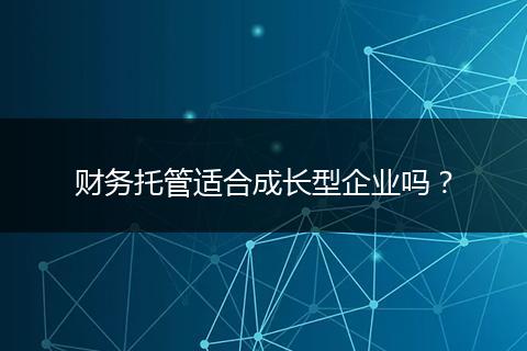财务托管适合成长型企业吗？