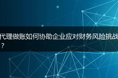 代理做账如何协助企业应对财务风险挑战？