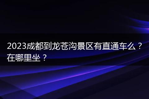2023成都到龙苍沟景区有直通车么?在哪里坐?