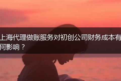上海代理做账服务对初创公司财务成本有何影响？