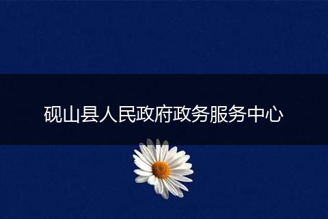 砚山县人民政府政务服务中心