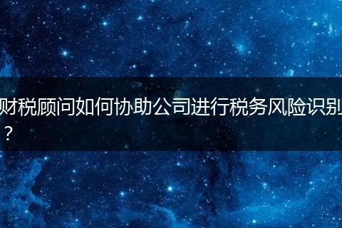 财税顾问如何协助公司进行税务风险识别？
