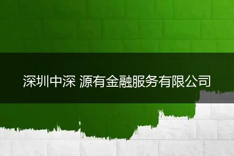 深圳中深 源有金融服务有限公司