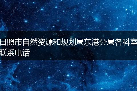 日照市自然资源和规划局东港分局各科室联系电话