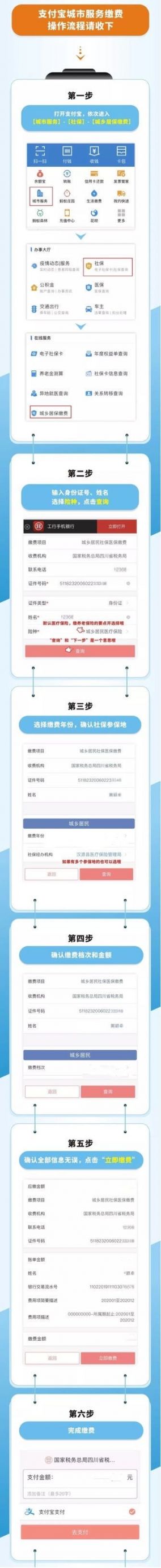 2021年成都市居民医保线上缴费汇总