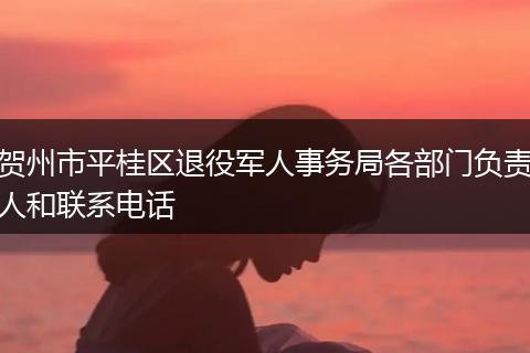 贺州市平桂区退役军人事务局各部门负责人和联系电话