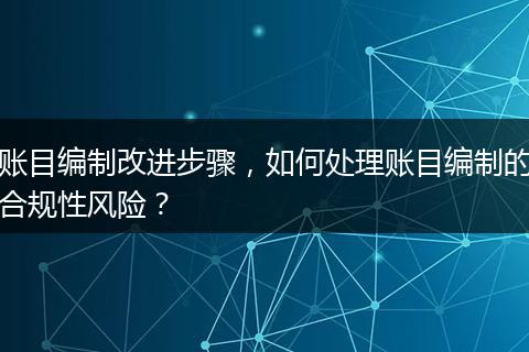 账目编制改进步骤，如何处理账目编制的合规性风险？