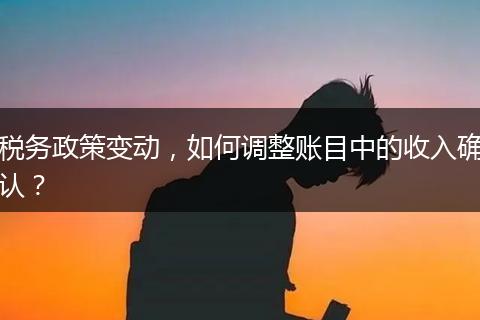 税务政策变动，如何调整账目中的收入确认？