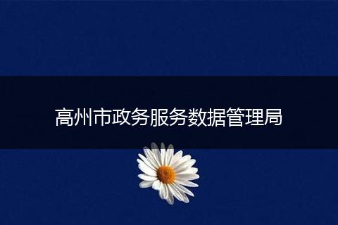 高州市政务服务数据管理局