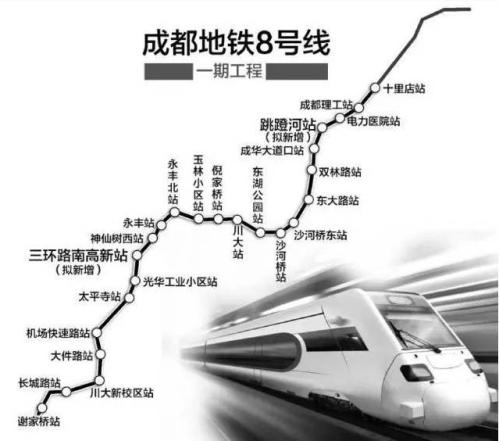 成都地铁8号线一期最新消息（线路图+站点+运营时间）