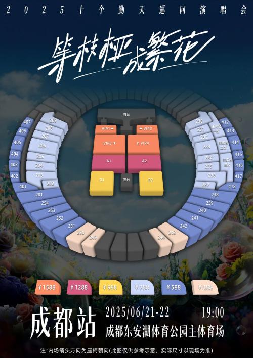 成都十个勤天演唱会座位图一览