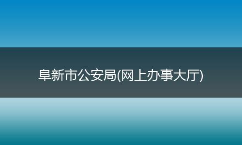 阜新市公安局(网上办事大厅)