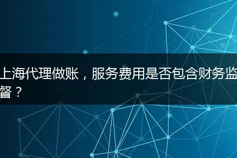 上海代理做账,服务费用是否包含财务监督?