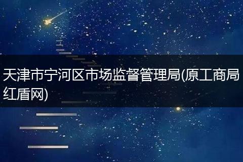 天津市宁河区市场监督管理局(原工商局红盾网)