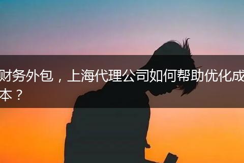 财务外包,上海代理公司如何帮助优化成本?