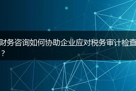 财务咨询如何协助企业应对税务审计检查?