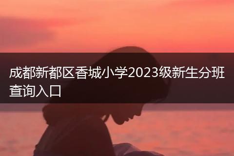 成都新都区香城小学2023级新生分班查询入口