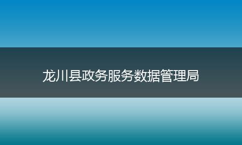 龙川县政务服务数据管理局