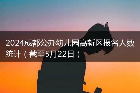 2024成都公办幼儿园高新区报名人数统计（截至5月22日）