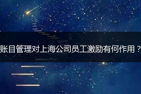 账目管理对上海公司员工激励有何作用?