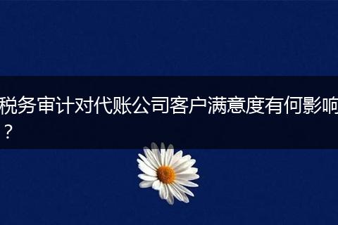 税务审计对代账公司客户满意度有何影响?