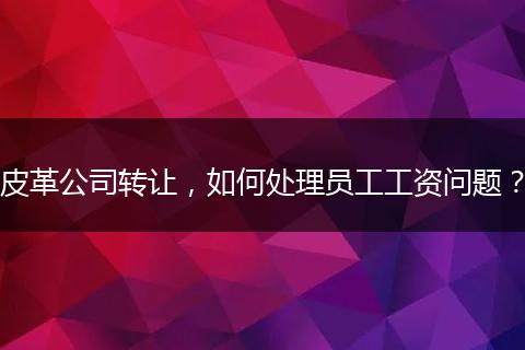 皮革公司转让，如何处理员工工资问题？