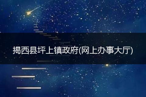 揭西县坪上镇政府(网上办事大厅)