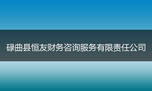 碌曲县恒友财务咨询服务有限责任公司