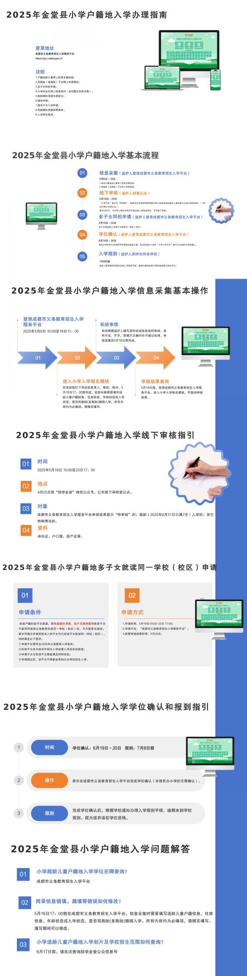 2025年金堂县小学户籍地入学办理指南