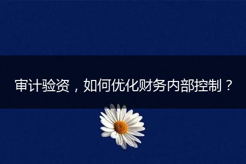 审计验资，如何优化财务内部控制？
