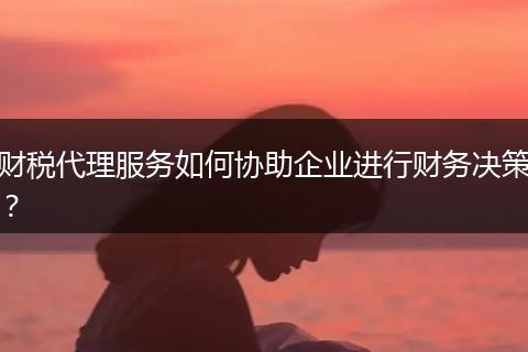 财税代理服务如何协助企业进行财务决策?
