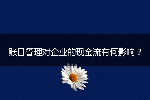 账目管理对企业的现金流有何影响?
