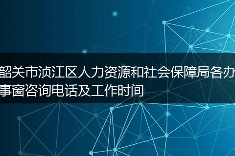 韶关市浈江区人力资源和社会保障局各办事窗咨询电话及工作时间