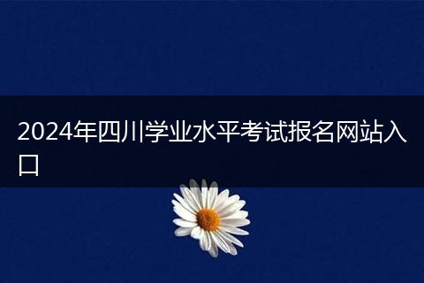 2024年四川学业水平考试报名网站入口