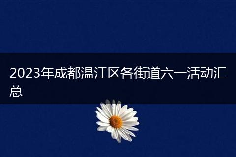 2023年成都温江区各街道六一活动汇总