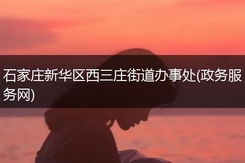石家庄新华区西三庄街道办事处(政务服务网)
