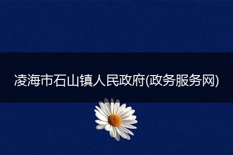 凌海市石山镇人民政府(政务服务网)