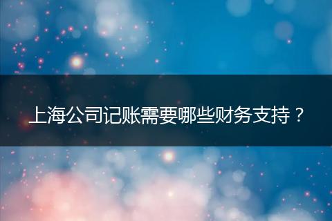 上海公司记账需要哪些财务支持?