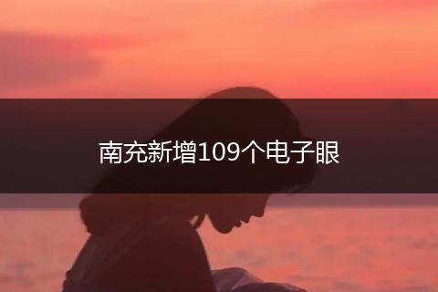 南充新增109个电子眼