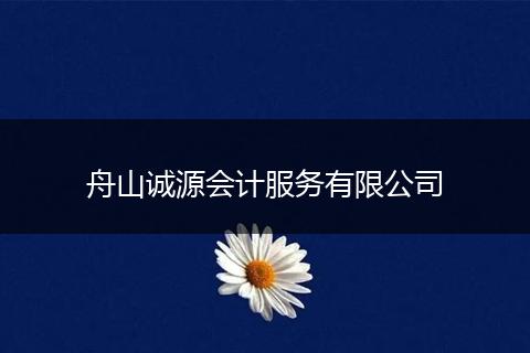 舟山诚源会计服务有限公司