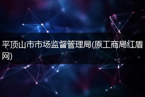 平顶山市市场监督管理局(原工商局红盾网)