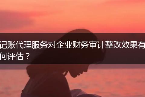 记账代理服务对企业财务审计整改效果有何评估?