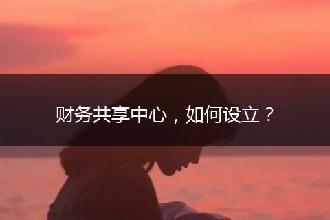 财务共享中心,如何设立?