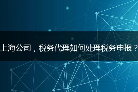 上海公司,税务代理如何处理税务申报?